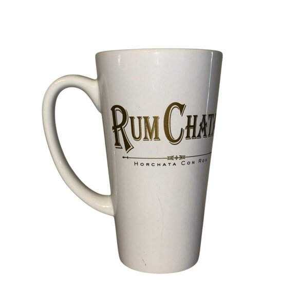 RumChata Tall White Ceramic Coffee Mug - Picture 1 of 5